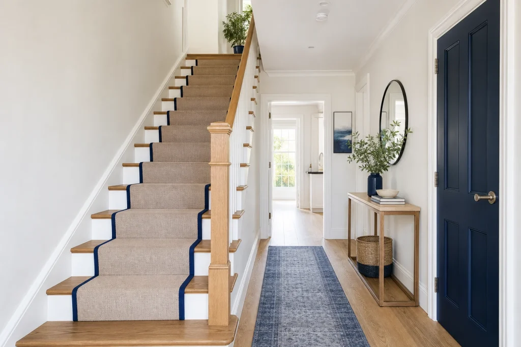 Finished bespoke carpentry and fitted timber staircase in a Colchester home