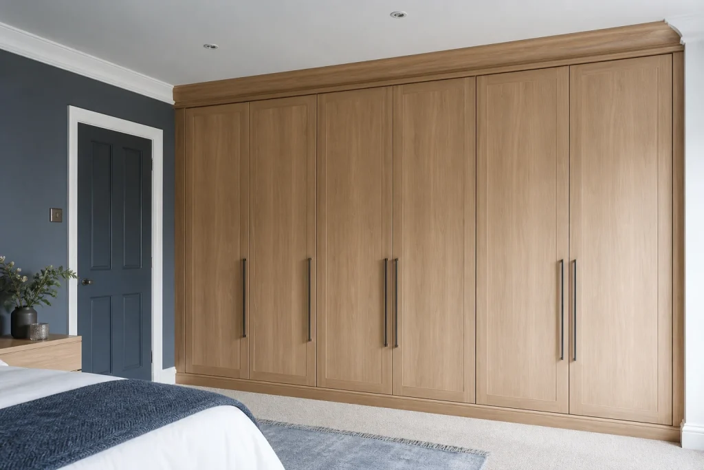 Finished fitted wardrobes in Dartford home